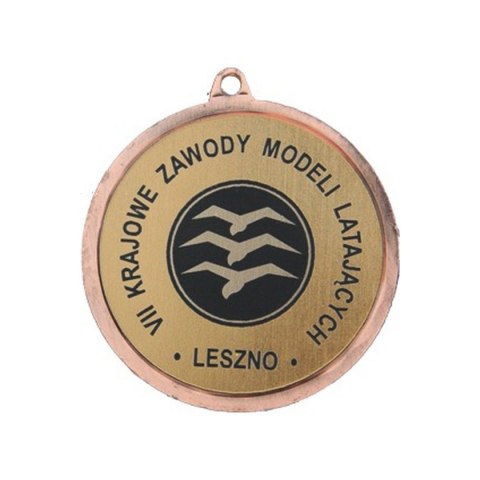 Medal Metalowy Z Grawerowaniem Na Laminacie