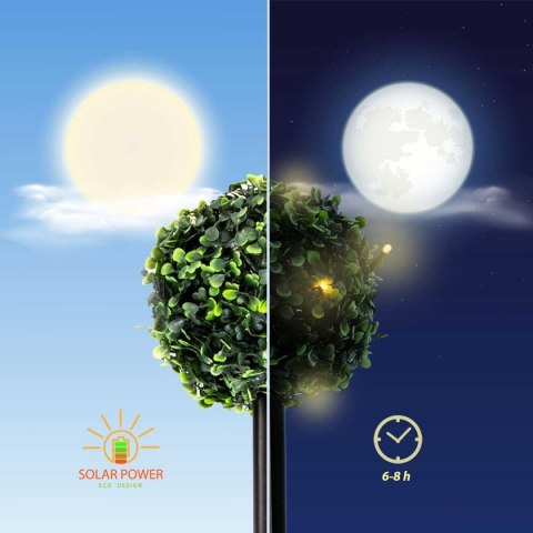 Zestaw lamp solarnych 3 kul bukszpanowych 27led Zestaw lamp solarnych 3 kul bukszpanowych 27led
