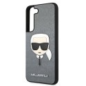 Karl Lagerfeld Saffiano Ikonik Karl`s Head - Etui Samsung Galaxy S22+ (srebrny)