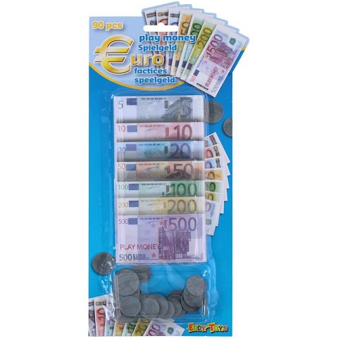 Eddy Toys - banknoty i monety EUR do gier 90 szt. Eddy Toys - banknoty i monety EUR do gier 90 szt.