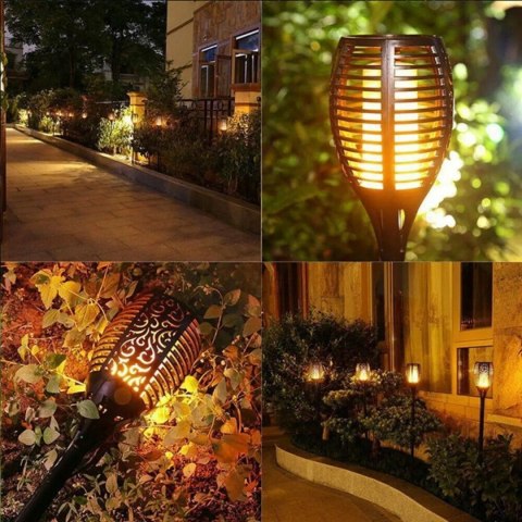 Lampa Ogrodowa Solarna Pochodnia Efekt Płomienia wys. 86cm, 36LED - 6szt Lampa Ogrodowa Solarna Pochodnia Efekt Płomienia wys. 86cm, 36LED - 6szt
