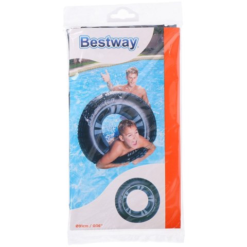 Bestway - koło do pływania duże 91 cm wzór opona Bestway - koło do pływania duże 91 cm wzór opona