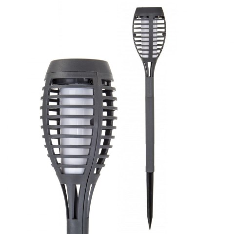 Pochodnia lampa solarna tańczące płomyki 12 led SMD szara Pochodnia lampa solarna tańczące płomyki 12 led SMD szara