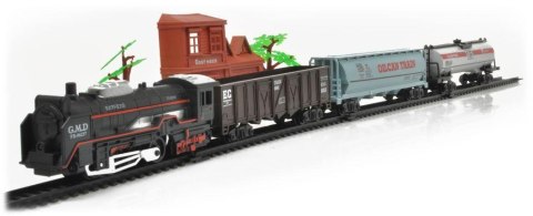 Elektryczna Kolejka Rail King, Parowóz + 3 Wagony Elektryczna Kolejka Rail King, Parowóz + 3 Wagony