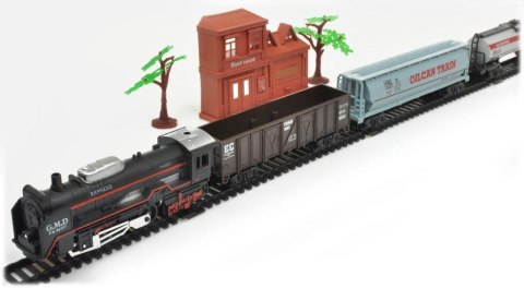 Elektryczna Kolejka Rail King, Parowóz + 3 Wagony Elektryczna Kolejka Rail King, Parowóz + 3 Wagony