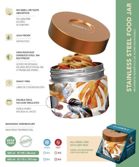 Quokka Whim Food Jar - Lunchbox termiczny / termos obiadowy 360 ml (Marble) Quokka Whim Food Jar - Lunchbox termiczny / termos obiadowy 360 ml (Marble)