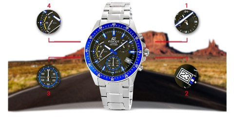 Zegarek Męski CASIO EDIFICE EFV-540D-1AVUEF 10 BAR Zegarek Męski CASIO EDIFICE EFV-540D-1AVUEF 10 BAR