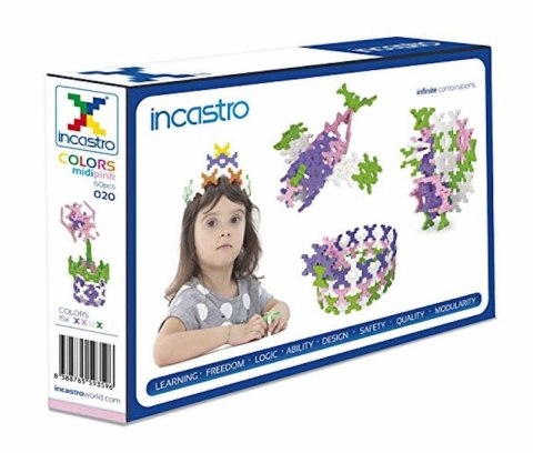 Incastro Midi Pink 60 el. - Klocki konstrukcyjne Incastro Midi Pink 60 el. - Klocki konstrukcyjne