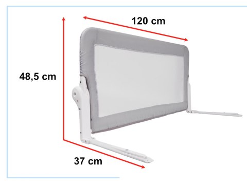 Barierka ochronna bramka osłonka do łóżka 150cm szara Barierka ochronna bramka osłonka do łóżka 150cm szara