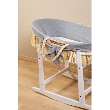 Childhome kosz mojżesza boho z materacykiem + pokrowiec jersey grey Childhome kosz mojżesza boho z materacykiem + pokrowiec jersey grey