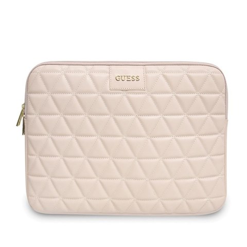 Guess Quilted Computer Sleeve - Etui na notebooka 13" (różowy)