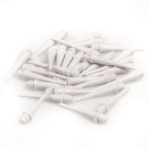 Końcówki do rzutek plastikowe Spare 50szt białe Końcówki do rzutek plastikowe Spare 50szt białe
