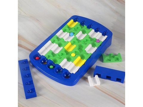 Edukacyjna, Logiczna Gra, Układanka, Puzzle, Tor Dla Kulek Edukacyjna, Logiczna Gra, Układanka, Puzzle, Tor Dla Kulek