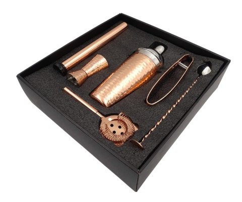 Zestaw barmański Copper 6 elementów BTSB7140CP pokryty warstwą miedzi Zestaw barmański Copper 6 elementów BTSB7140CP pokryty warstwą miedzi