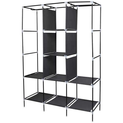 Garderoba szafa tekstylna 127x45x172 cm ciemnoszara Garderoba szafa tekstylna 127x45x172 cm ciemnoszara