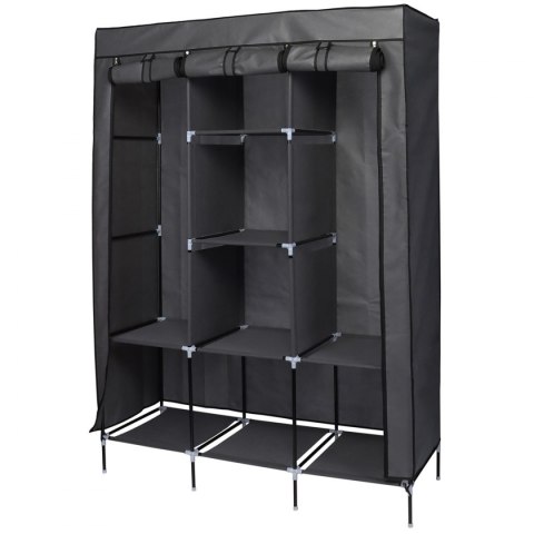 Garderoba szafa tekstylna 127x45x172 cm ciemnoszara Garderoba szafa tekstylna 127x45x172 cm ciemnoszara