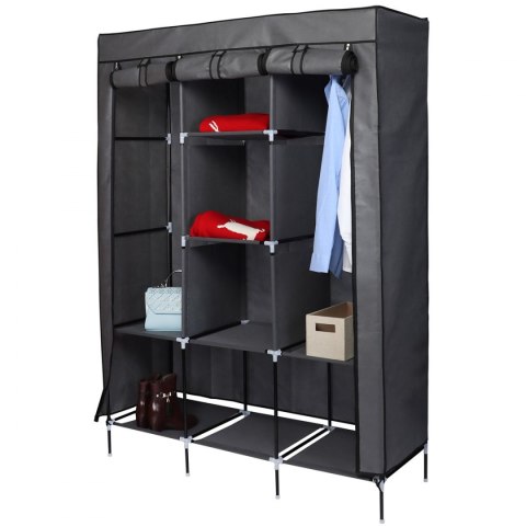 Garderoba szafa tekstylna 127x45x172 cm ciemnoszara Garderoba szafa tekstylna 127x45x172 cm ciemnoszara