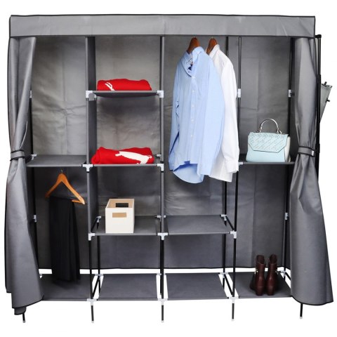 Garderoba szafa tekstylna 168x45x172 cm ciemnoszara Garderoba szafa tekstylna 168x45x172 cm ciemnoszara