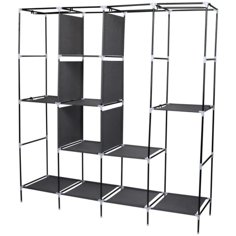 Garderoba szafa tekstylna 168x45x172 cm ciemnoszara Garderoba szafa tekstylna 168x45x172 cm ciemnoszara