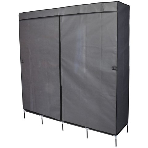 Garderoba szafa tekstylna 168x45x172 cm ciemnoszara Garderoba szafa tekstylna 168x45x172 cm ciemnoszara
