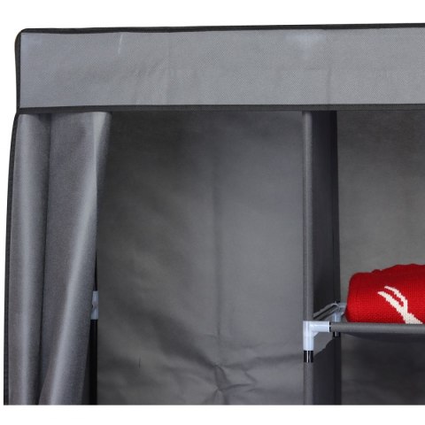 Garderoba szafa tekstylna 168x45x172 cm ciemnoszara Garderoba szafa tekstylna 168x45x172 cm ciemnoszara