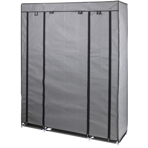 Szafa tekstylna garderoba 175x133x43cm ciemno-szara profil 13 mm Szafa tekstylna garderoba 175x133x43cm ciemno-szara profil 13 mm