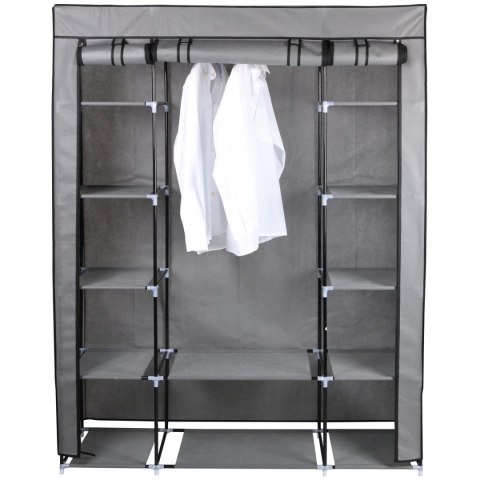 Szafa tekstylna garderoba 175x133x43cm ciemno-szara profil 13 mm Szafa tekstylna garderoba 175x133x43cm ciemno-szara profil 13 mm