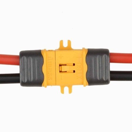Wtyki XT60-L z osłoną i stopką - Konektor XT60-L - kompletne złącze wysokoprądowe - 1 para - AMASS Wtyki XT60-L z osłoną i stopką - Konektor XT60-L - kompletne złącze wysokoprądowe - 1 para - AMASS