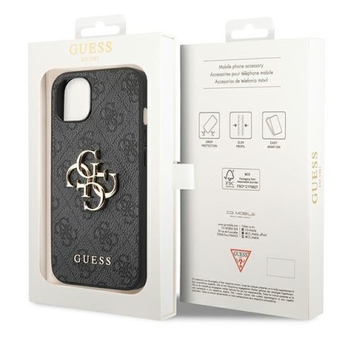 Guess 4G Big Metal Logo - Etui iPhone 14 Plus (szary) Guess 4G Big Metal Logo - Etui iPhone 14 Plus (szary)