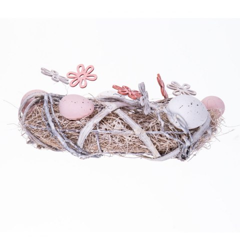 Wianek stroik dekoracyjny grey średnica 24 cm Wianek stroik dekoracyjny grey średnica 24 cm