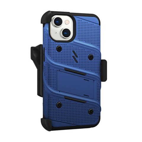 ZIZO BOLT Series - Pancerne etui iPhone 14 ze szkłem 9H na ekran + uchwyt z podstawką (niebieski) ZIZO BOLT Series - Pancerne etui iPhone 14 ze szkłem 9H na ekran + uchwyt z podstawką (niebieski)