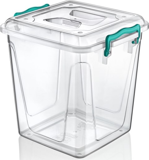 Pojemnik plastikowy 11L KWADRAT MULTI BOX z pokrywką Pojemnik plastikowy 11L KWADRAT MULTI BOX z pokrywką