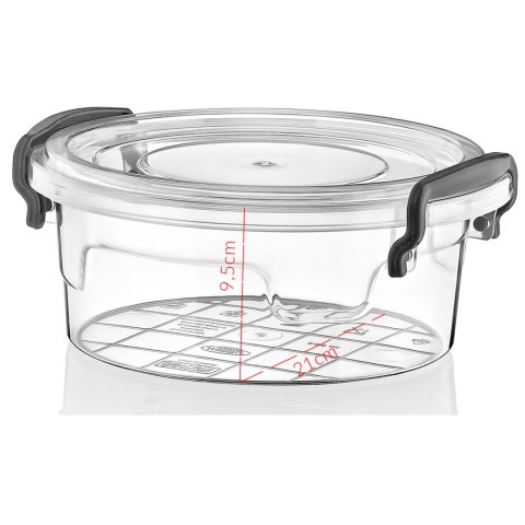 Pojemnik plastikowy 2,1L OKRĄGŁY MULTI BOX z pokrywką Pojemnik plastikowy 2,1L OKRĄGŁY MULTI BOX z pokrywką