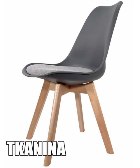 Krzesło skandynawskie MONZA DARK GREY - Grey Fabric II Krzesło skandynawskie MONZA DARK GREY - Grey Fabric II