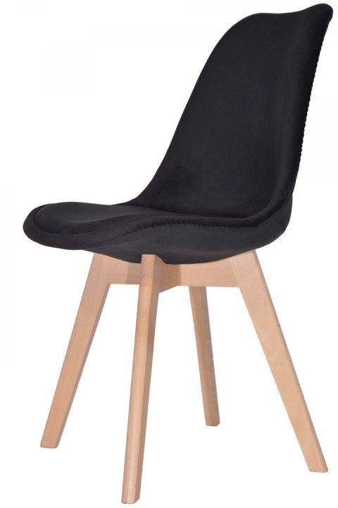 Krzesło skandynawskie MONZA GRANDE BLACK VELVET Krzesło skandynawskie MONZA GRANDE BLACK VELVET