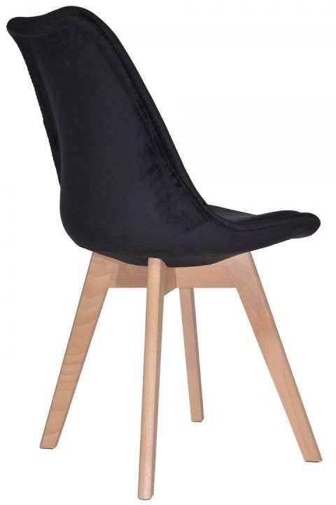 Krzesło skandynawskie MONZA GRANDE BLACK VELVET Krzesło skandynawskie MONZA GRANDE BLACK VELVET