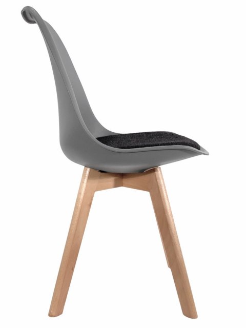 Krzesło skandynawskie MONZA LIGHT GREY Pro - Black Fabric V Krzesło skandynawskie MONZA LIGHT GREY Pro - Black Fabric V