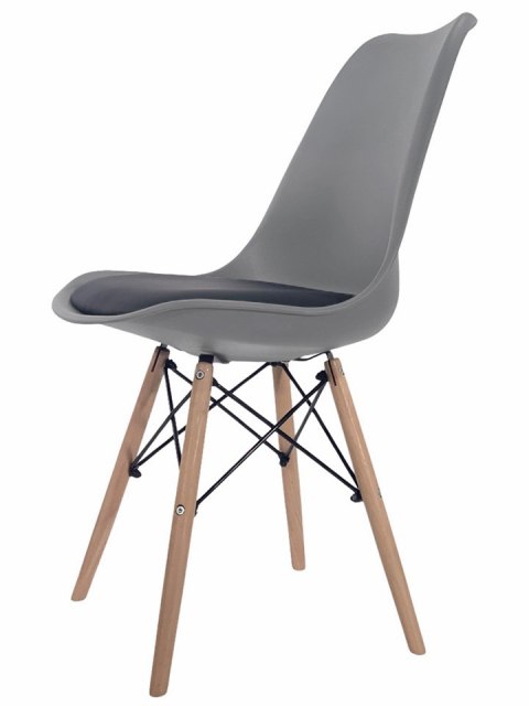 Krzesło TOSCANA LIGHT GREY - Black PU Krzesło TOSCANA LIGHT GREY - Black PU