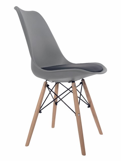 Krzesło TOSCANA LIGHT GREY - Black PU Krzesło TOSCANA LIGHT GREY - Black PU