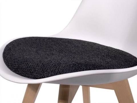 Krzesło skandynawskie MONZA WHITE Pro - Black Fabric V Krzesło skandynawskie MONZA WHITE Pro - Black Fabric V