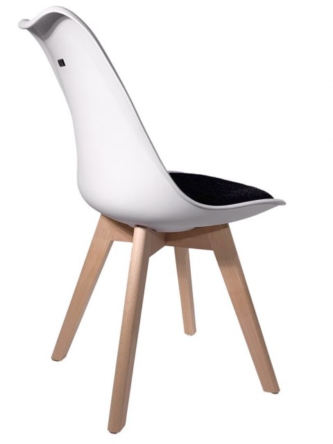 Krzesło skandynawskie MONZA WHITE Pro - Black Fabric V Krzesło skandynawskie MONZA WHITE Pro - Black Fabric V