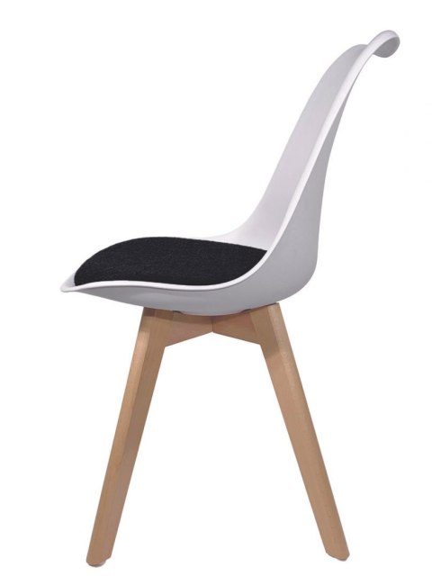 Krzesło skandynawskie MONZA WHITE Pro - Black Fabric V Krzesło skandynawskie MONZA WHITE Pro - Black Fabric V