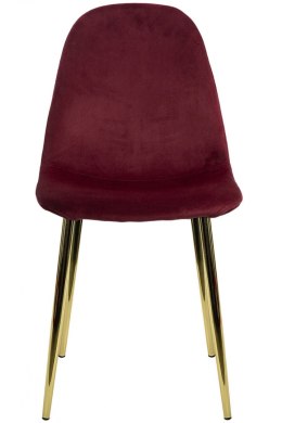 Krzesło tapicerowane GIULIA VELVET BURGUNDY GOLD