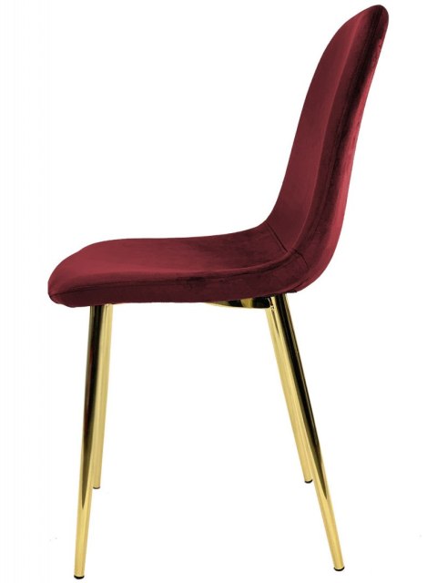Krzesło tapicerowane GIULIA VELVET BURGUNDY GOLD Krzesło tapicerowane GIULIA VELVET BURGUNDY GOLD