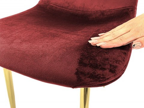 Krzesło tapicerowane GIULIA VELVET BURGUNDY GOLD Krzesło tapicerowane GIULIA VELVET BURGUNDY GOLD