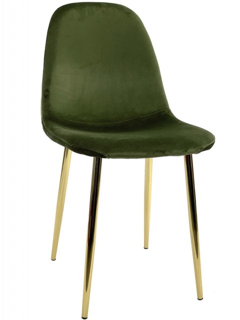Krzesło tapicerowane GIULIA VELVET KHAKI GOLD Krzesło tapicerowane GIULIA VELVET KHAKI GOLD
