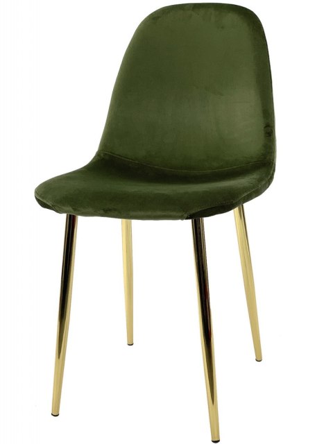 Krzesło tapicerowane GIULIA VELVET KHAKI GOLD Krzesło tapicerowane GIULIA VELVET KHAKI GOLD