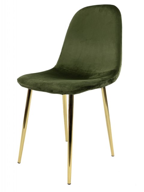 Krzesło tapicerowane GIULIA VELVET KHAKI GOLD Krzesło tapicerowane GIULIA VELVET KHAKI GOLD