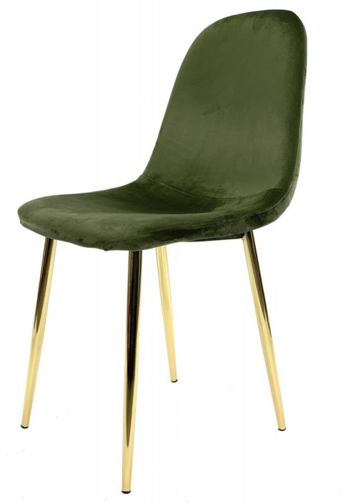 Krzesło tapicerowane GIULIA VELVET KHAKI GOLD Krzesło tapicerowane GIULIA VELVET KHAKI GOLD