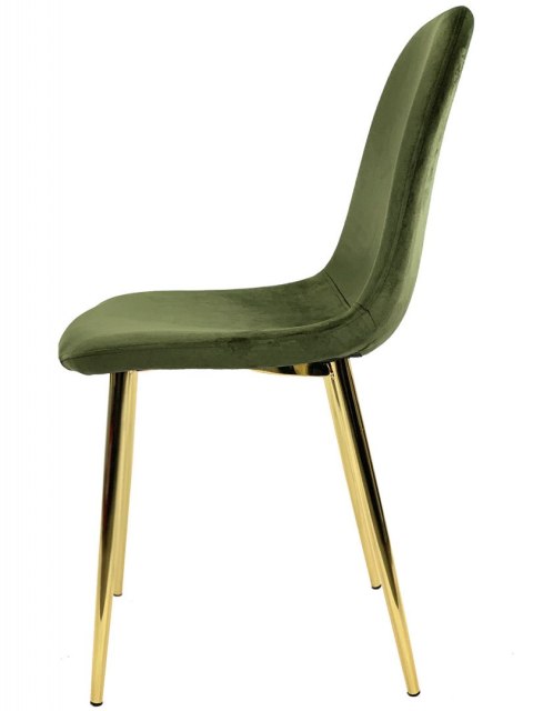 Krzesło tapicerowane GIULIA VELVET KHAKI GOLD Krzesło tapicerowane GIULIA VELVET KHAKI GOLD